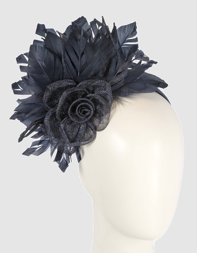 Max Alexander - Modern Navy Racing Fascinator