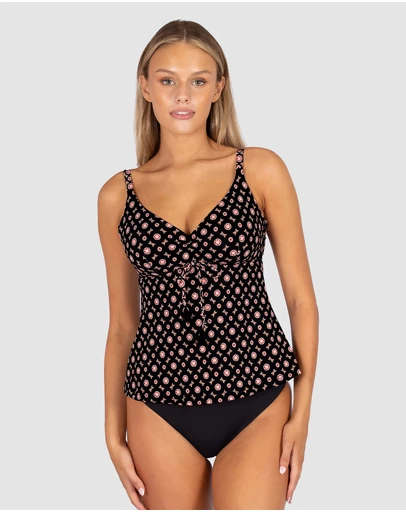 Baku Swimwear - Kasbah D/E Cup Ruched Front Singlet Top
