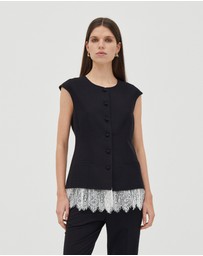 Third Form - Nocturne Lace Trim Vest