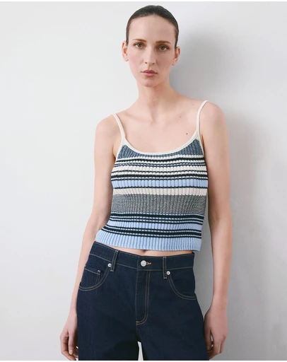 M.N.G - Striped Knitted Fitted Top