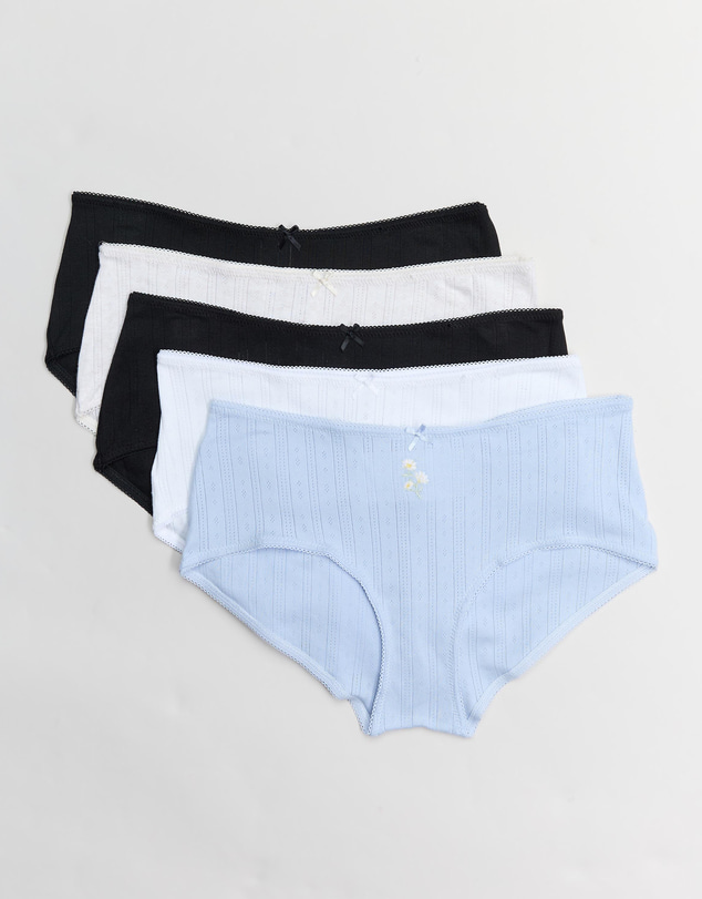 Cotton On Body - 5-Pack Cotton Pointelle Boyshorts