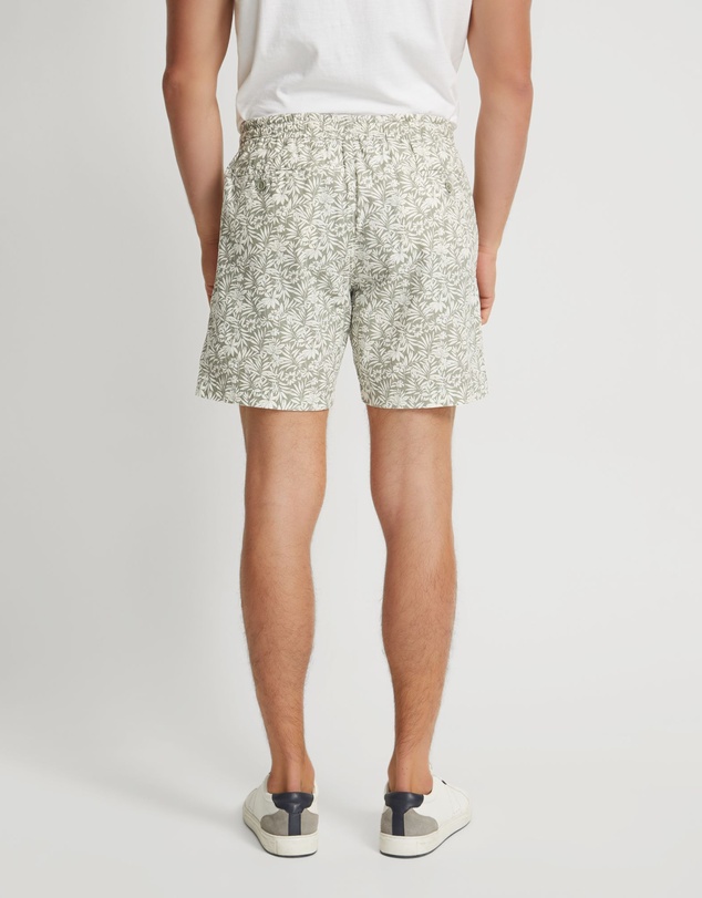 Oxford - Toby Linen Cotton Printed Shorts