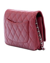 Pre-Loved by Azura Reborn - Pre-Loved CC Quilted Lambskin Wallet on Chain