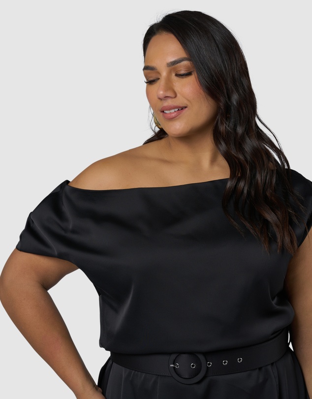 Pink Dusk by Curve Project - Magnetic Satin Maxi Dress