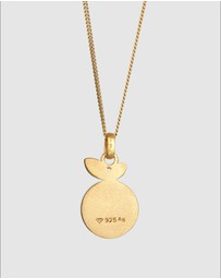 Elli Jewelry - Necklace Crystal Lemon 925 Sterling Silver Gold-Plated