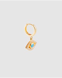 FAIRLEY - Turquoise Evil Eye Hoops