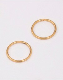 Lovisa - Gold Plated Titanium Sleeper Earrings 8mm