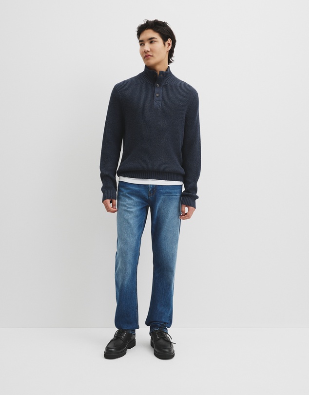 Country Road - Workwear Australian Cotton Funnel Neck Knit