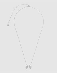 Wanderlust + Co - Bow Tie Pasta Silver Necklace