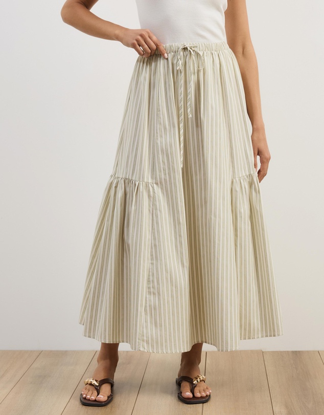 Atmos&Here - Vienna Cotton Gathered Midi Skirt