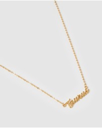Izoa - Taurus Written Star Sign Necklace