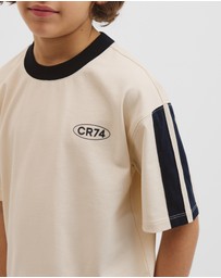 Country Road - Teen Australian Cotton Relaxed Stripe Detail T-shirt