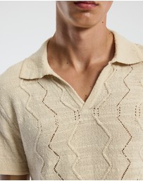 Calibre - Boucle Open Neck Polo Biscuit