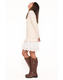 Petal & Pup - Jesper Knit Mini Dress - Ivory