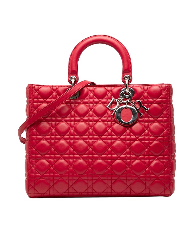 Pre-Loved by Azura Reborn - Pre-Loved Large Lambskin Cannage Lady Dior