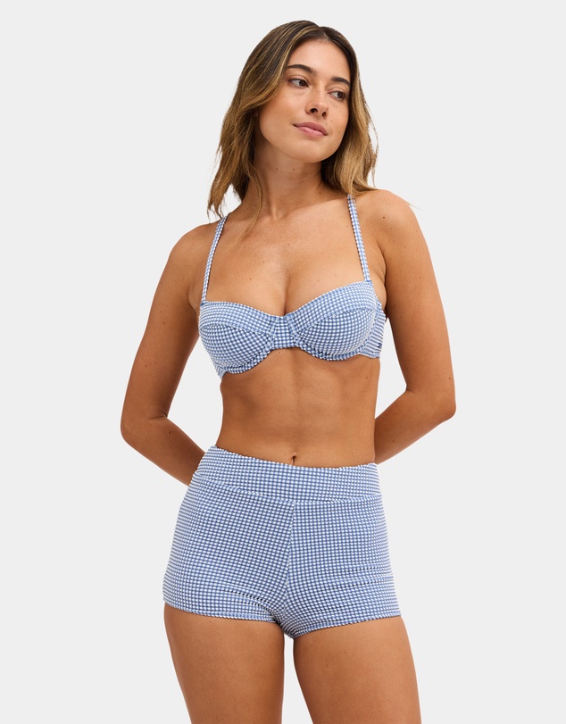 Roxy - Womens Charlie Check Shorty Bikini Bottom