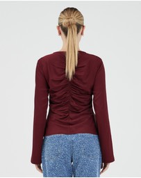 Third Form - Allure Gathered Long Sleeve Top