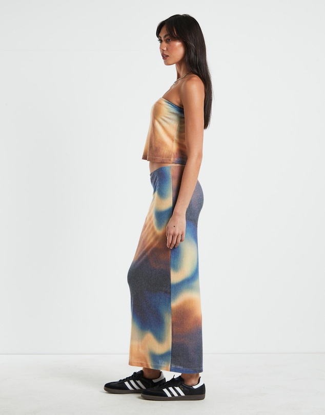 Neon Hart - Della Printed Strapless Knit Top