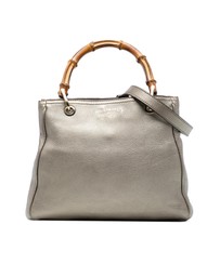 Pre-Loved by Azura Reborn - Pre-Loved Small Calfskin Bamboo Shopper Satchel