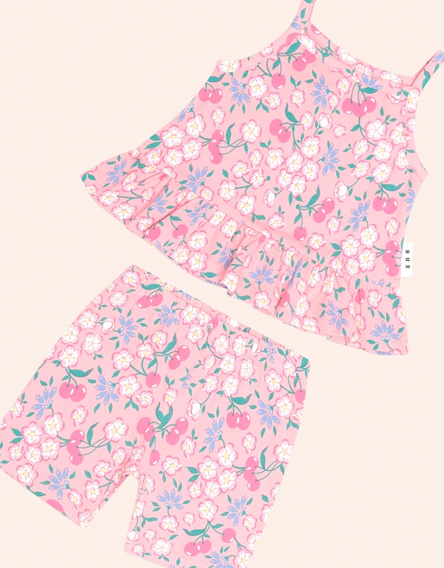 Huxbaby - Tropical Cherry Floral Two Piece Set - Babies-Teens