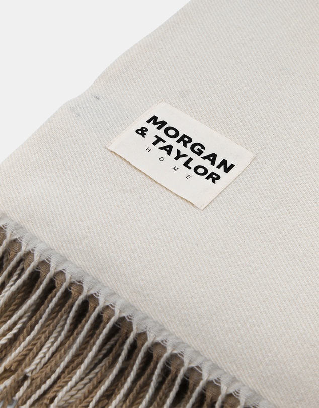 Morgan & Taylor - Asher Throw Blanket in Brown and Beige Check
