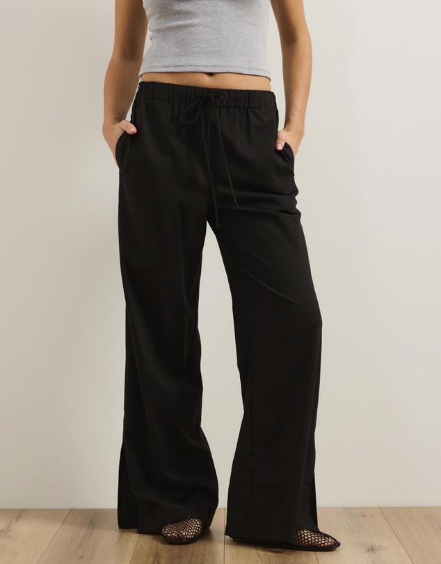 Atmos&Here - Celina Linen Blend Pants with Updated Waistband Detail