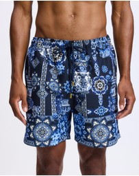 Camilla - Mid Length Boardshorts With Elastic Waist