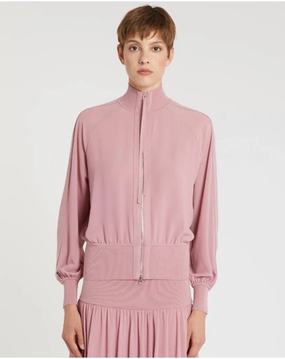 Marella - Blush Zip-Up Blouse