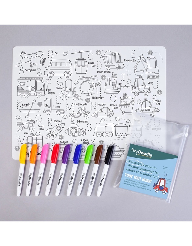 HeyDoodle - Mats ABC Series Vehicles