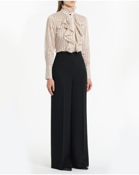 Carla Zampatti - Black Crepe High Waisted Wide Leg Pant