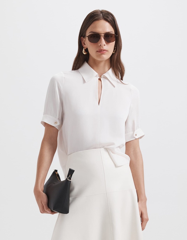 SABA - Sadie Silk Short Sleeve Blouse