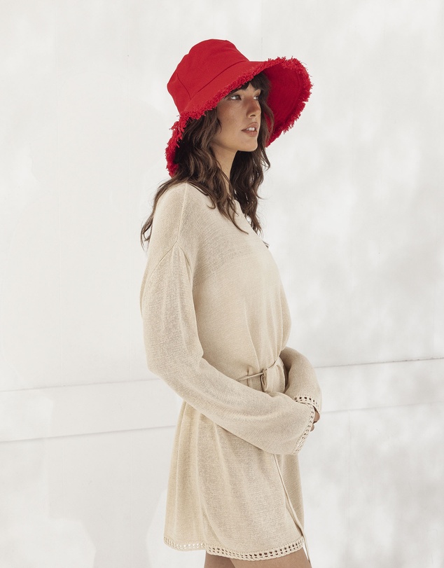 Morgan & Taylor - Cameron Cotton Bucket Hat in Red