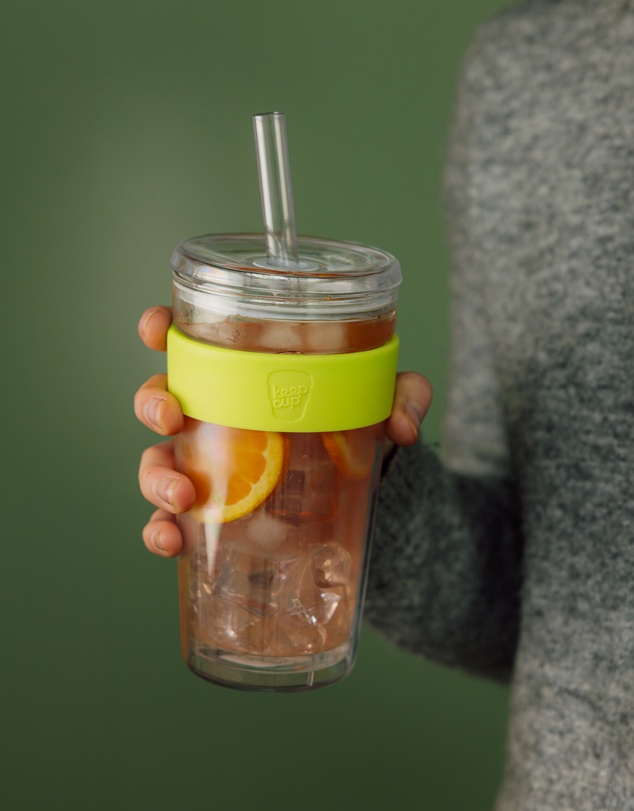 KeepCup - Longplay Cold Cup 16oz Reusable Coffee Cup with Boba Straw Lid
