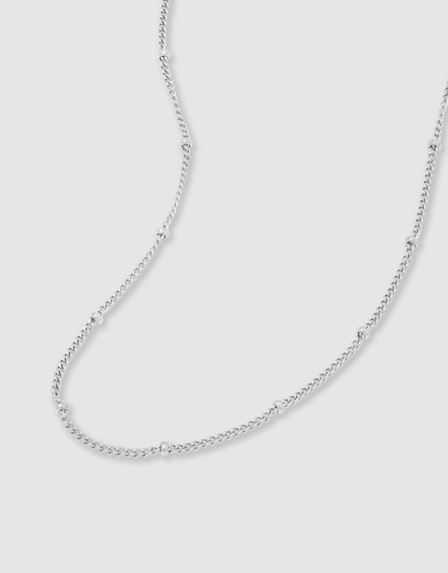 Wanderlust + Co - Beaded Silver Essential Chain Necklace