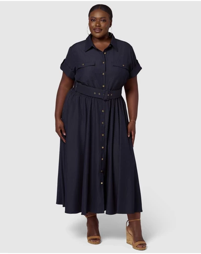 Indigo Tonic - Eden Luxe Chambray Midi Dress
