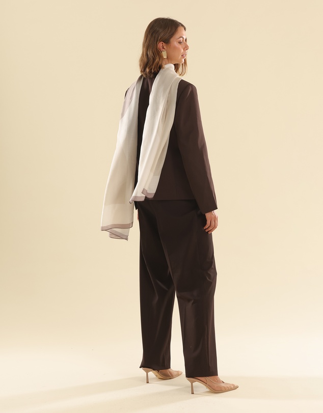 Morgan & Taylor - Lotus Light-Weight Scarf in Burgundy Red