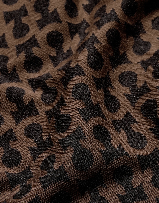 Calibre - Monogram Jacquard Merino Wool Sweater Camel