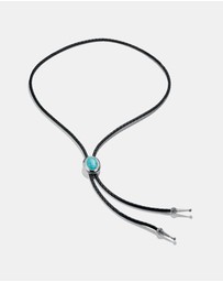 THOMAS SABO - THOMAS SABO Leather Necklace with Turquoise Stone