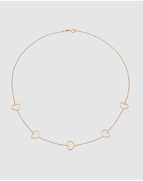 Elli Jewelry - Necklace Heart Cut-Out Design 925 Sterling Silver Gold-Plated