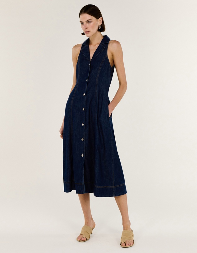 Staple the Label - Lea Denim Midi Dress