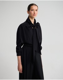 Oxford - Jenna Rayon Blend Scarf Neck Top
