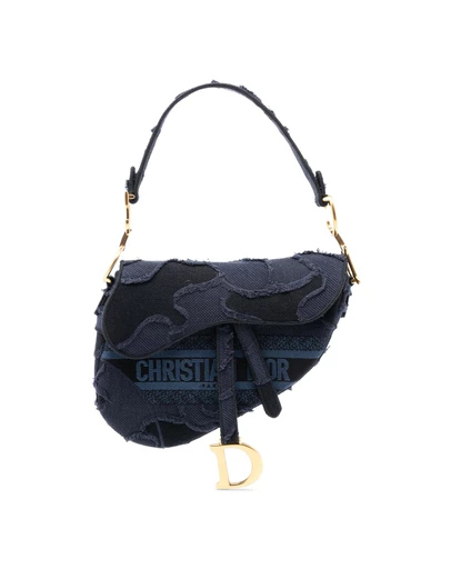 Pre-Loved by Azura Reborn - Pre-Loved Camouflage Embroidered Canvas Saddle Bag