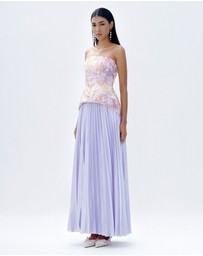 JUSTIN TONG - Cascade Pleated Gown