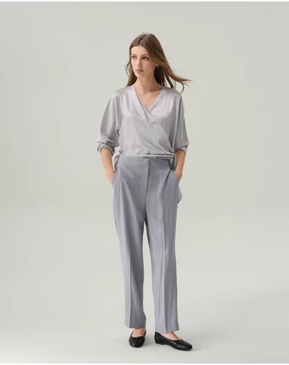 IDA+S - Juliette Satin Wrap Blouse