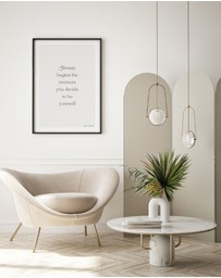 Olive et Oriel - Beauty Begins - Coco Chanel Art Print