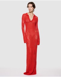 Paris Georgia - Snakeskin Crochet Dress