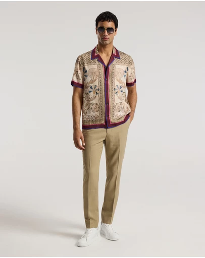Calibre - Slim Stretch Textured Pants Tan
