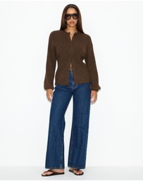 Dazie - Last Call Cinched Knit Cardigan