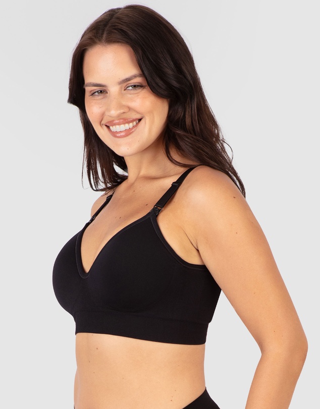 B Free Intimate Apparel - Plunge Nursing Comfort Bra – Wireless with Fixed Moulded Cups (B-C-D) Cup
