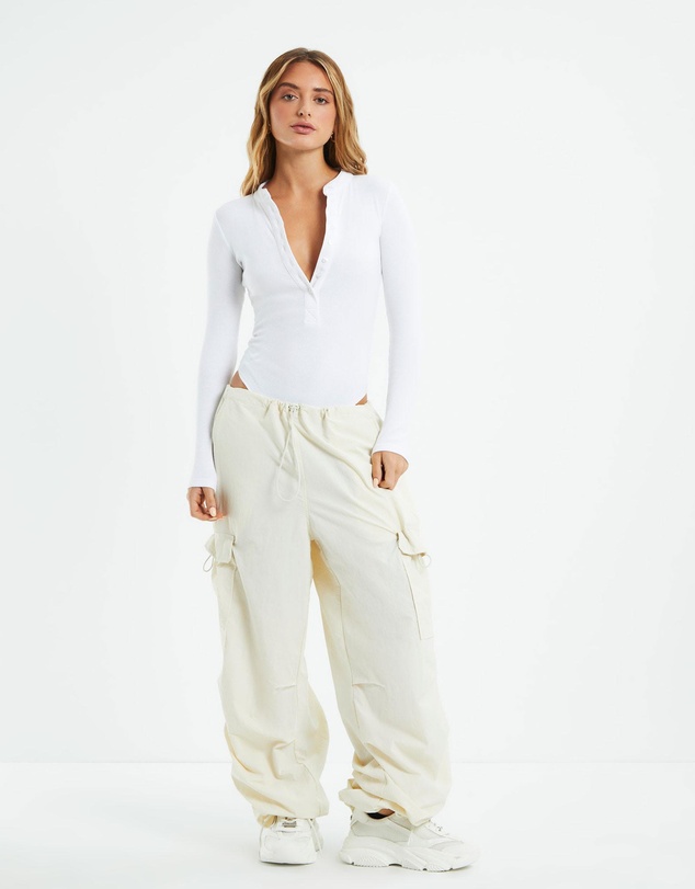General Pants Co. Basics - Button Front Long Sleeve Bodysuit